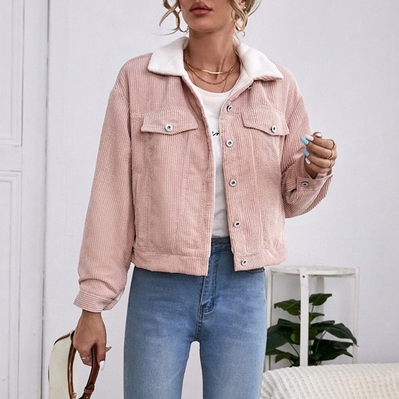 SHEIN corduroy fleece lined jacket - Picture 2 of 6